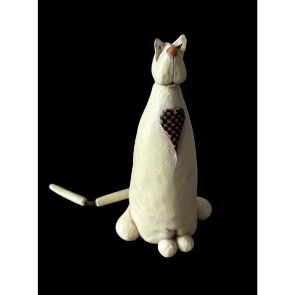 Williraye Studio I Love My Cat Figurine Movable Tail Folk Art Country WW2751 - Picture 1 of 8